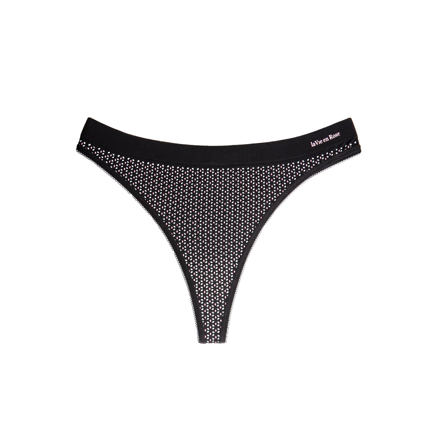 Chiloti dama, Rochena, Tanga, Nylon, 009, Negru, L INTL fotografia produsului