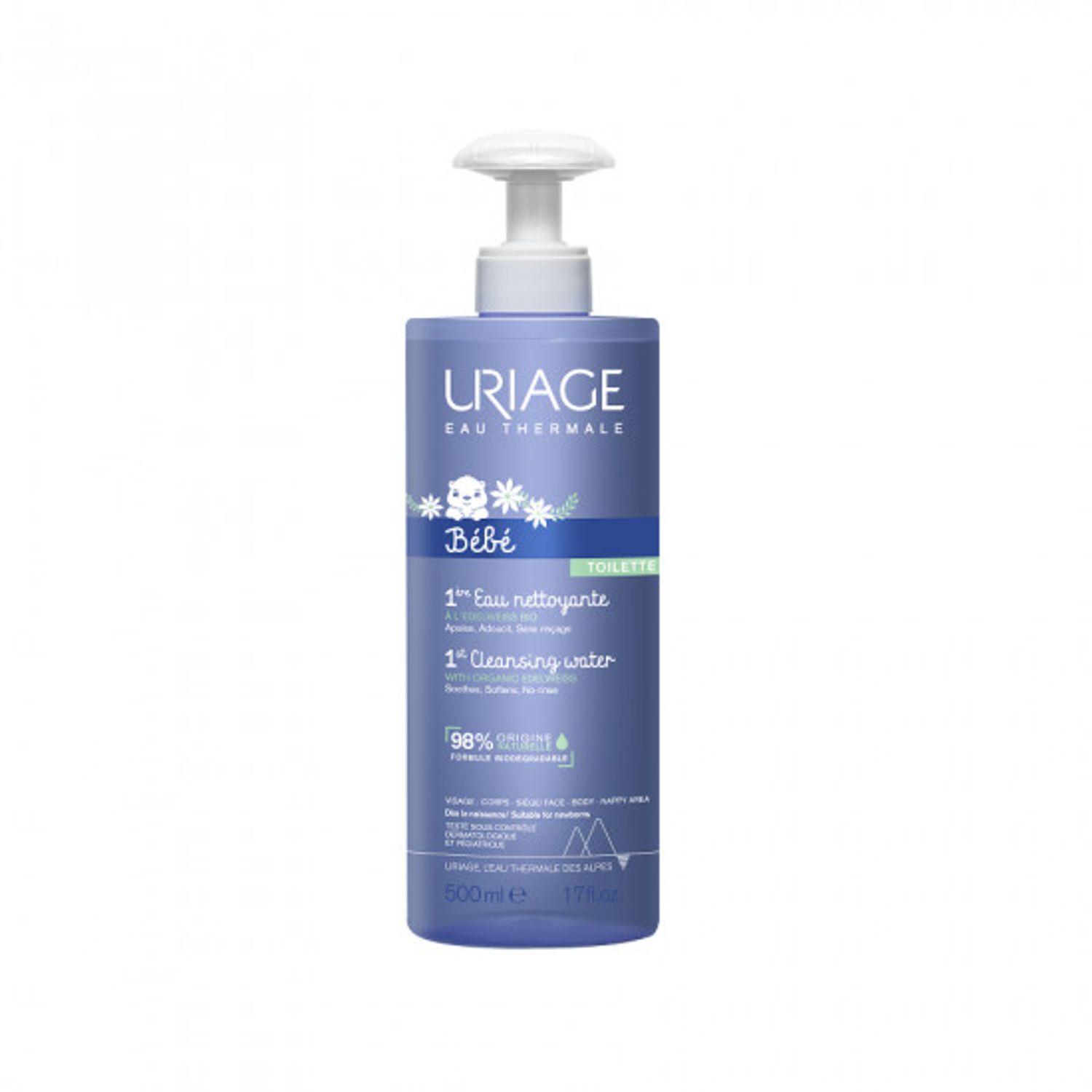 Apa de curatare pentru copii 1-Ere Uriage, 500 ml fotografia produsului