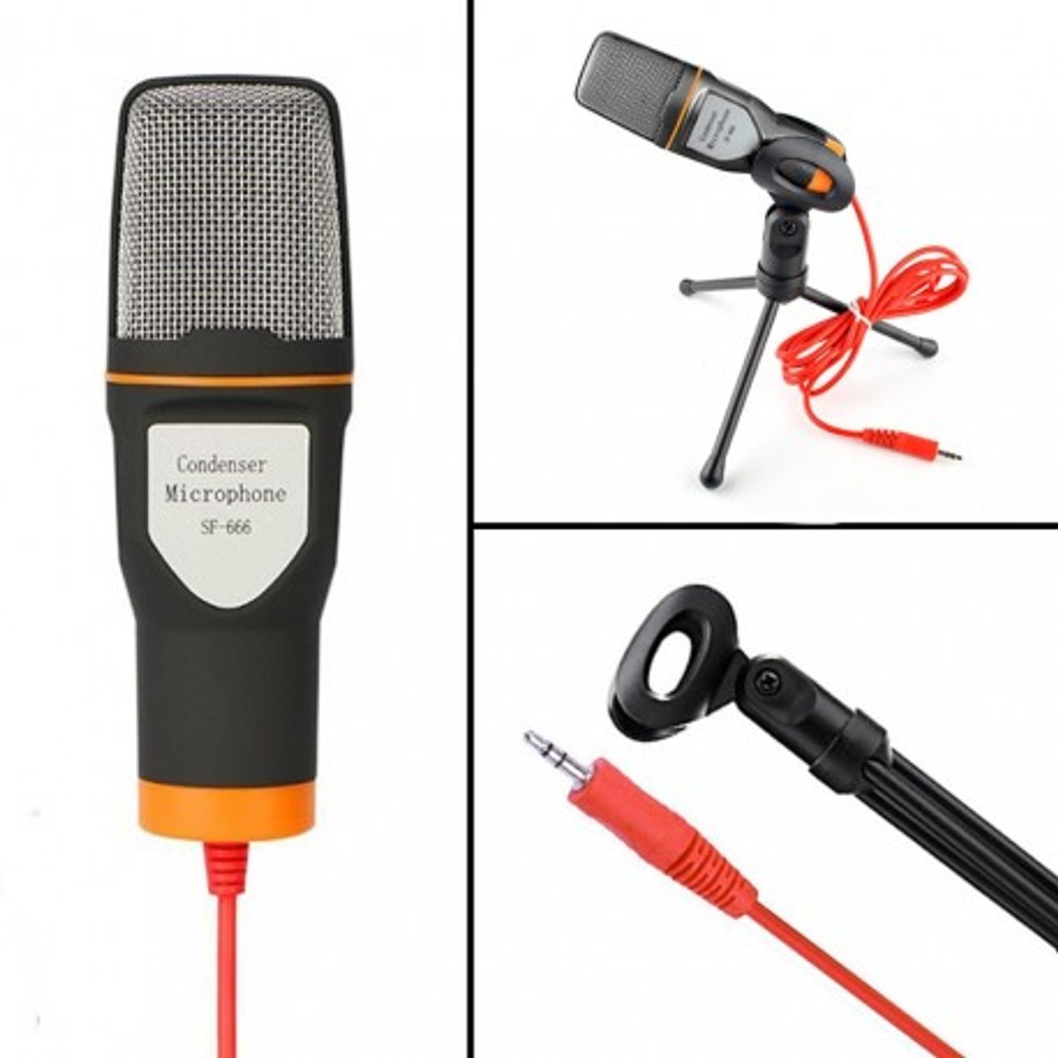 Microfon Profesional SF666 Techstar&reg;, Inregistrare Vocala Si Karaoke, Negru fotografia produsului View 5 L