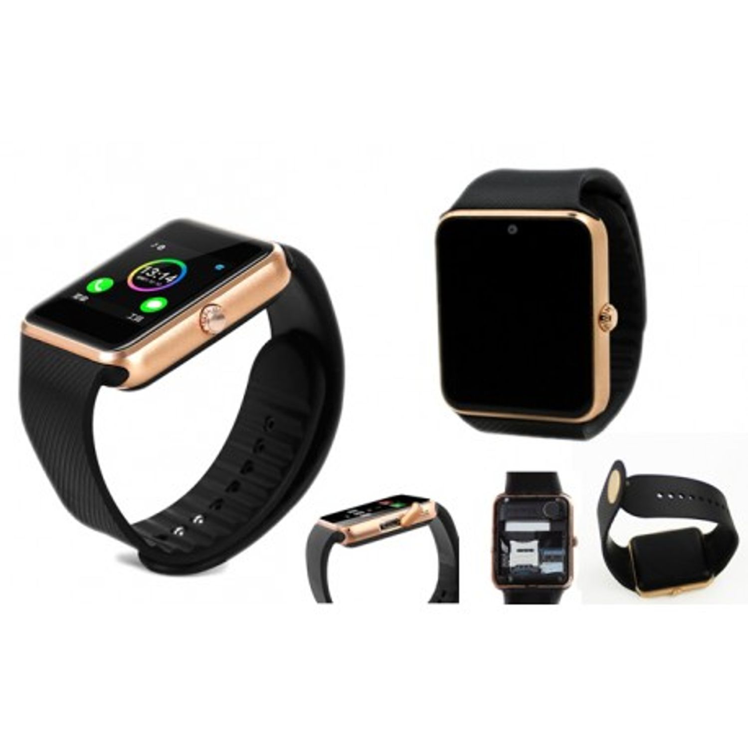 Smartwatch U-Watch GT08 Bluetooth Auriu Compatibil SIM, MicroSD fotografia produsului View 4 L
