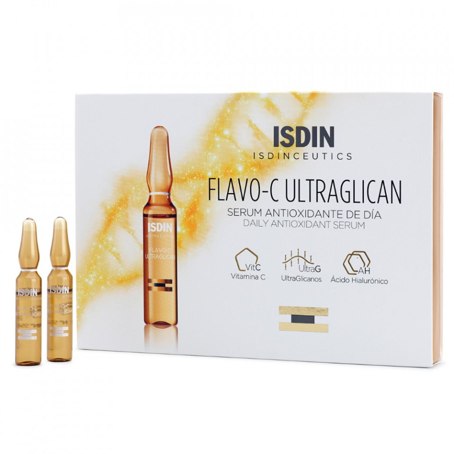 Fiole ultraglican antioxidant Isdin Flavo-C, 10 fiole fotografia produsului