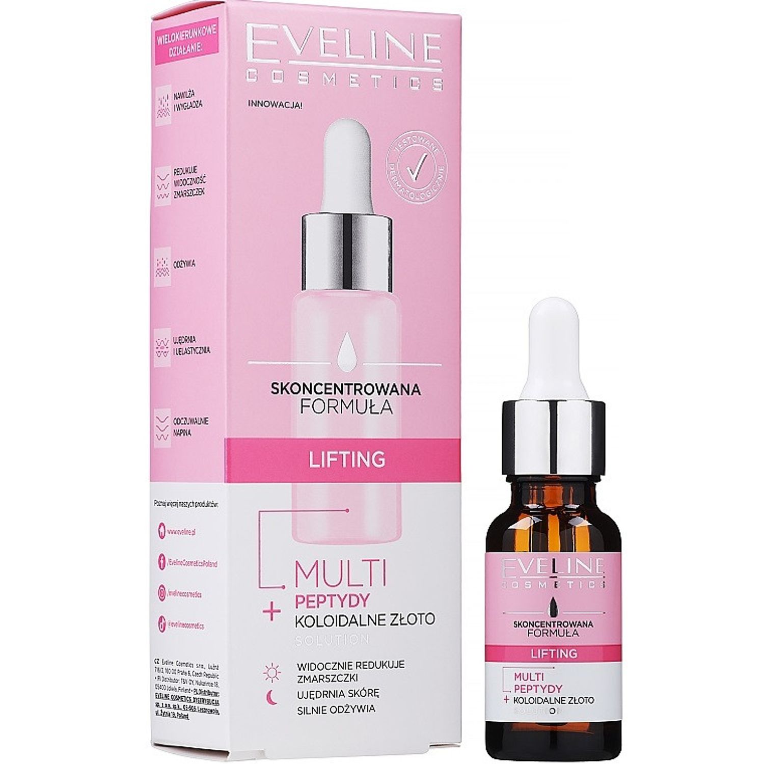 Ser lifting cu multi peptide Eveline Cosmetics, 18 ml fotografia produsului