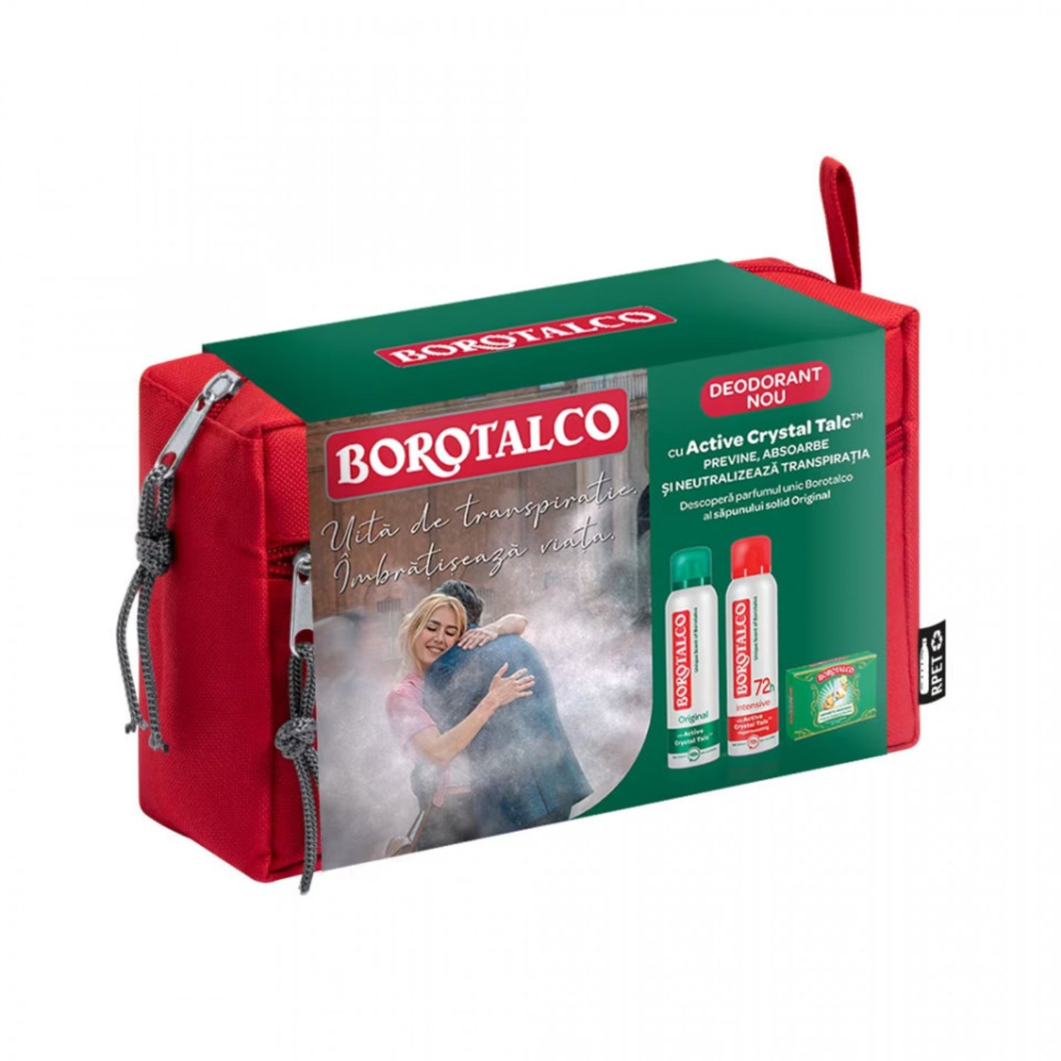 Set Borotalco: Deodorant spray Original 150 ml + Deodorant spray Intensive 150 ml+ Sapun solid Original 100 gr fotografia produsului