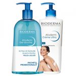 Pachet Bioderma Atoderm Crema Ultra Parfumata, 500 ml + Atoderm Gel de dus, 500 ml fotografia produsului