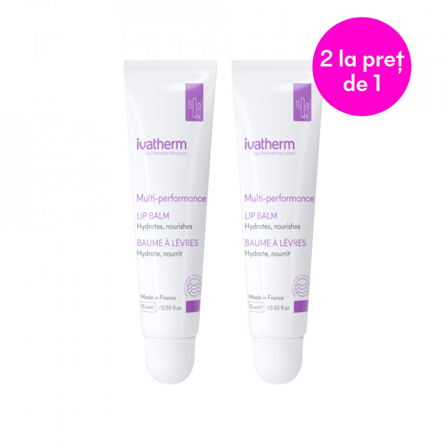 Balsam de buze Multi-performance Ivatherm, 2 x 15 ml fotografia produsului