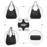 Geanta tote dama Eden GT1780, textil, model negru fotografia produsului View 4 S