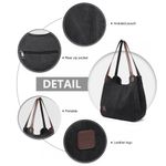 Geanta tote dama Eden GT1780, textil, model negru fotografia produsului View 6 S