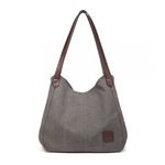 Geanta tote dama Eden GT1781, textil, model gri fotografia produsului