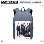 Rucsac unisex Gabri GT1775, material textil impermeabil, Albastru fotografia produsului View 3 S