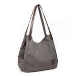 Geanta tote dama Eden GT1781, textil, model gri fotografia produsului View 3 S