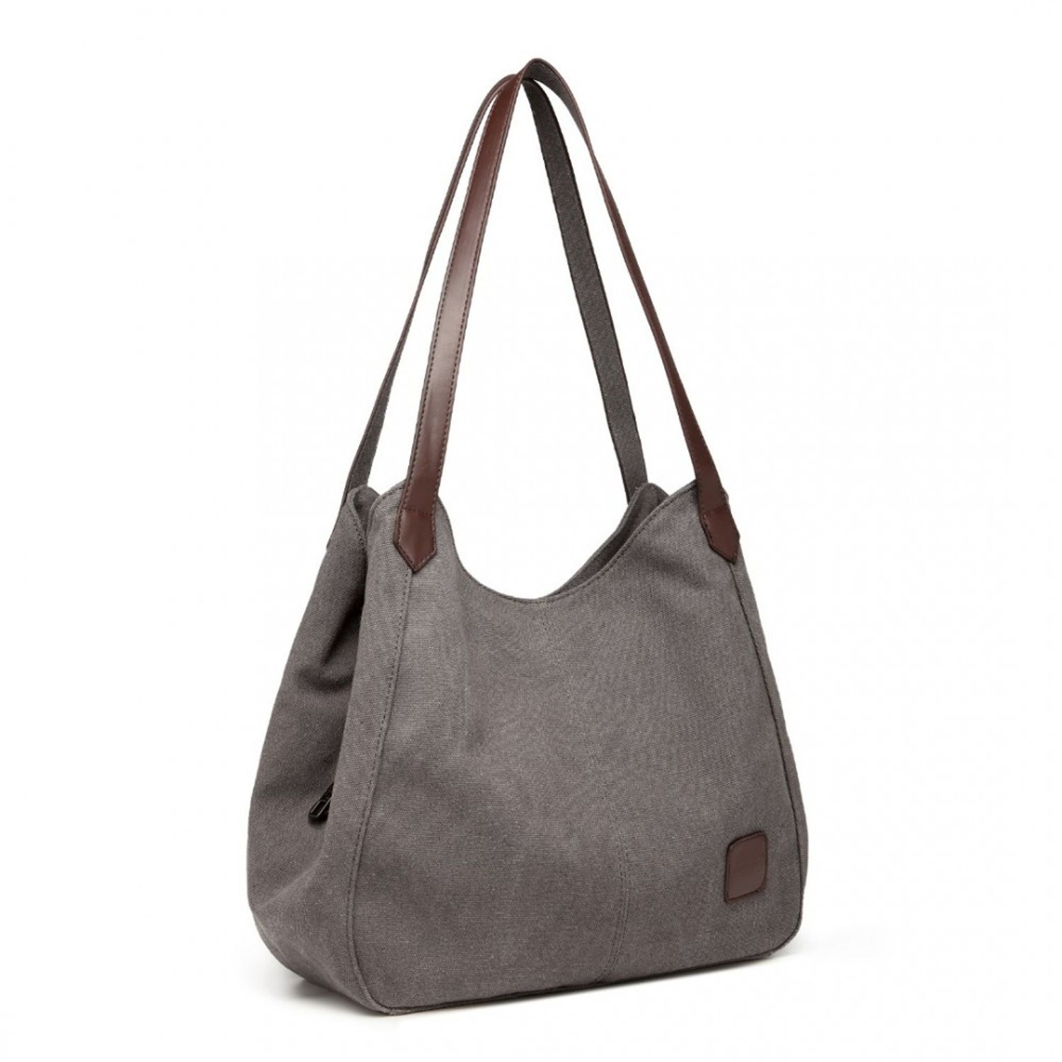 Geanta tote dama Eden GT1781, textil, model gri fotografia produsului View 3 L