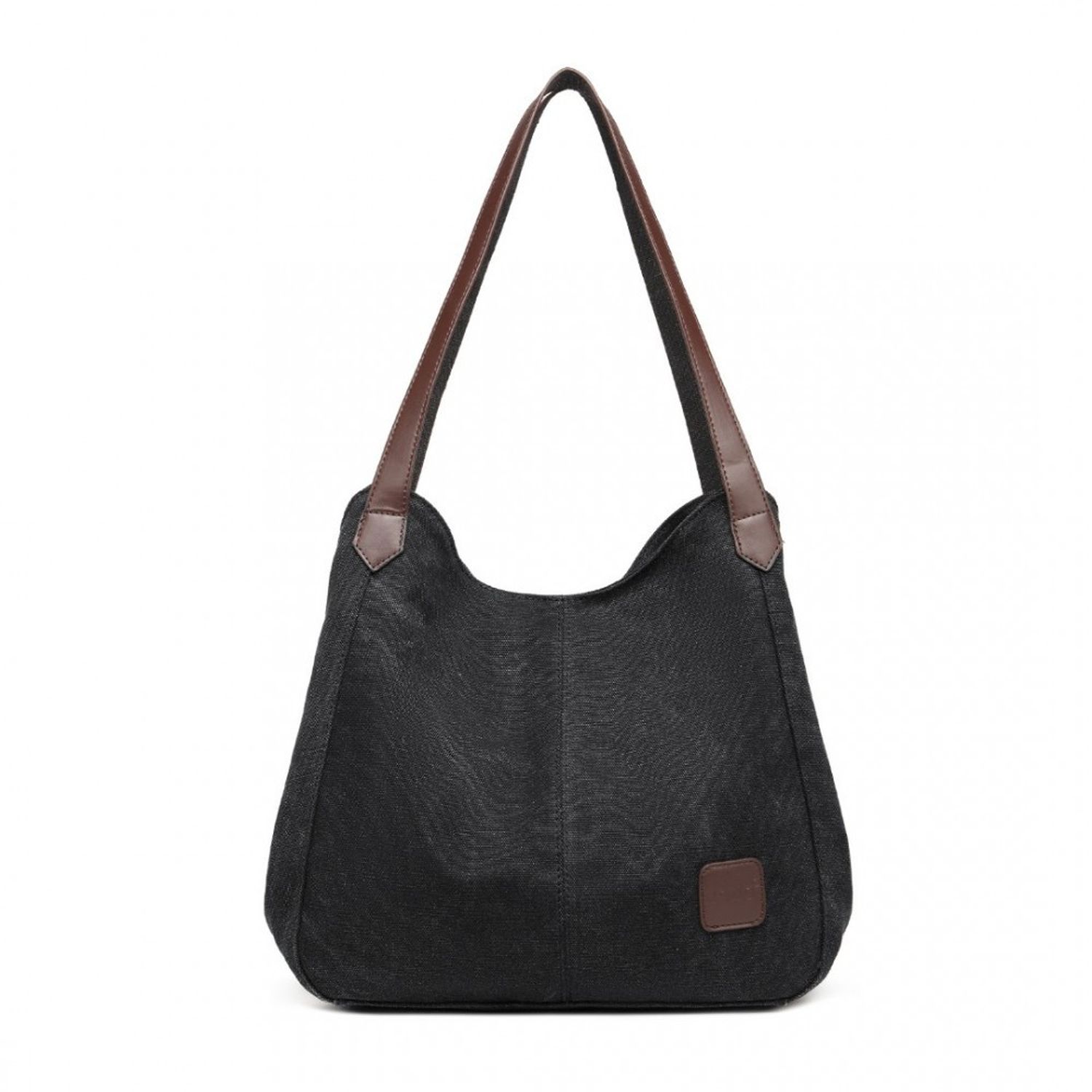 Geanta tote dama Eden GT1780, textil, model negru fotografia produsului