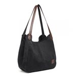 Geanta tote dama Eden GT1780, textil, model negru fotografia produsului View 2 S