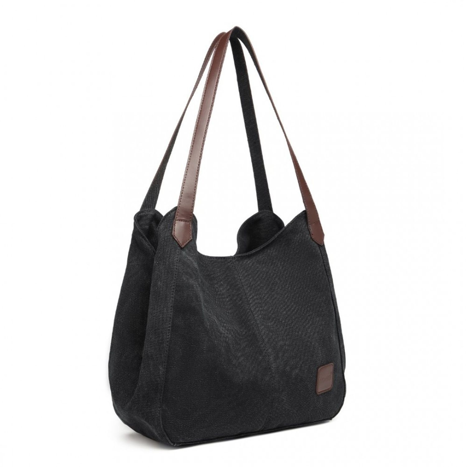 Geanta tote dama Eden GT1780, textil, model negru fotografia produsului View 2 L