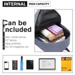 Rucsac unisex Gabri GT1775, material textil impermeabil, Albastru fotografia produsului View 6 S