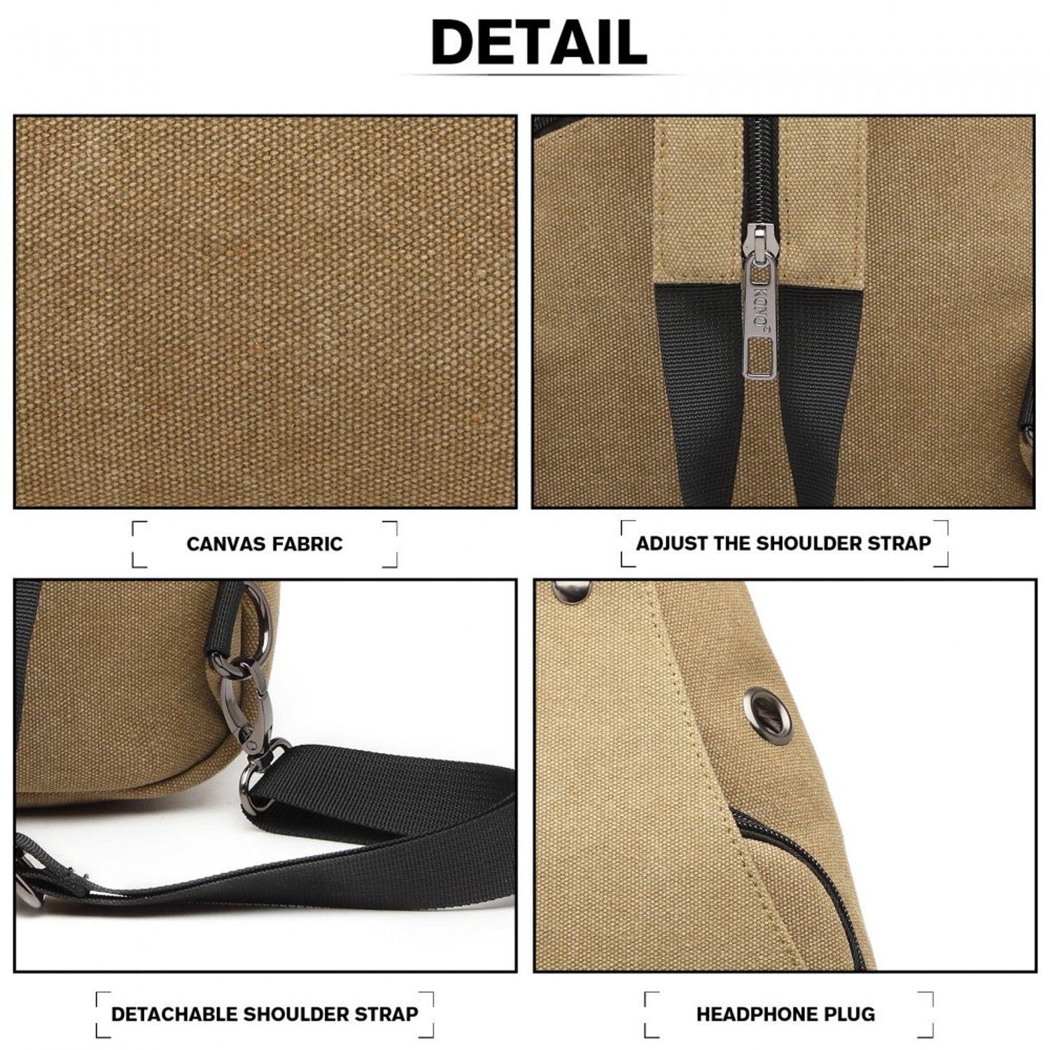Rucsac unisex Murphy GT1769, material textil, Bej fotografia produsului View 5 L
