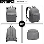 Rucsac unisex Gabri GT1776, material textil impermeabil, Gri fotografia produsului View 5 S