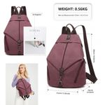 Rucsac dama Michela GT1764, material textil, Bordo fotografia produsului View 3 S