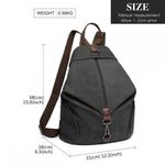 Rucsac dama Michela GT1763, material textil, Negru fotografia produsului View 6 S