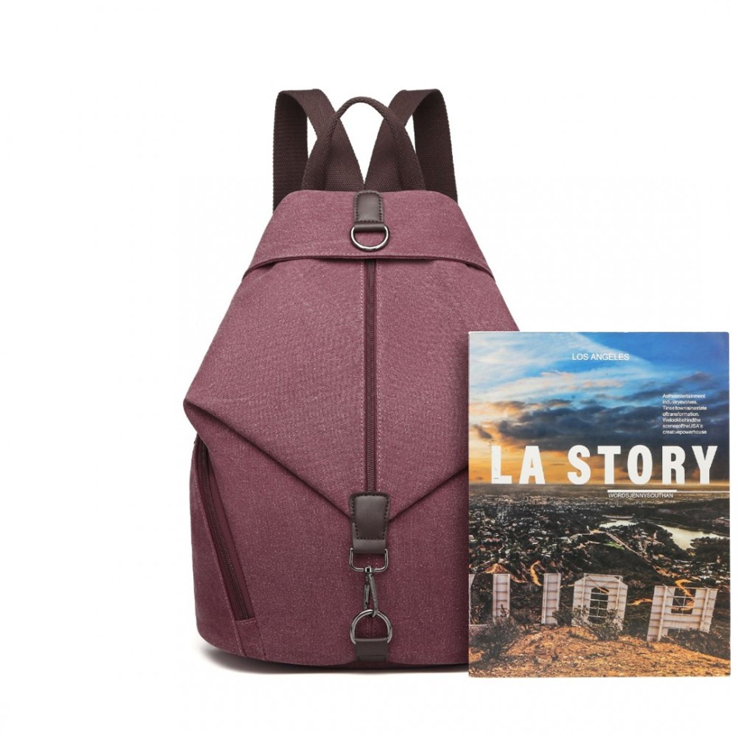 Rucsac dama Michela GT1764, material textil, Bordo fotografia produsului View 5 L