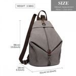 Rucsac dama Michela GT1765, material textil, Gri fotografia produsului View 4 S