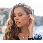 Cercei argint 925, JW167, model perla, placati cu aur fotografia produsului View 3 S