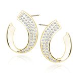 Cercei argint 925, JW443, model elegant, placat cu aur 14K fotografia produsului