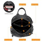 Rucsac dama, Amita GT2072, piele naturala, Negru fotografia produsului View 5 S