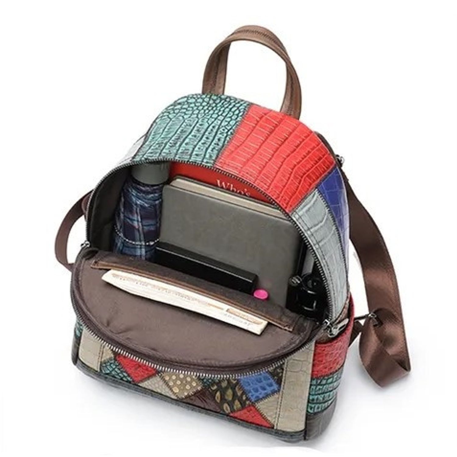 Rucsac dama, Artemis GT2078, piele naturala, Multicolor fotografia produsului View 3 L