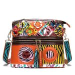 Geanta dama, Carmenta GT2064, piele naturala, Multicolor fotografia produsului