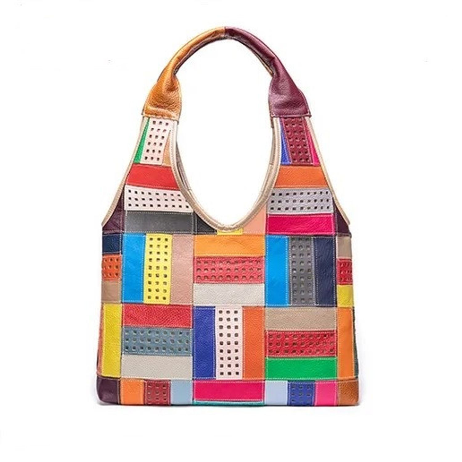 Geanta dama, Marciana GT2068, piele naturala, Multicolor fotografia produsului
