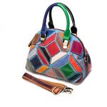 Geanta dama, Lina GT2066, piele naturala, Multicolor fotografia produsului View 2 S