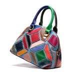 Geanta dama, Lina GT2066, piele naturala, Multicolor fotografia produsului View 7 S