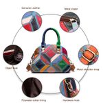 Geanta dama, Lina GT2066, piele naturala, Multicolor fotografia produsului View 9 S