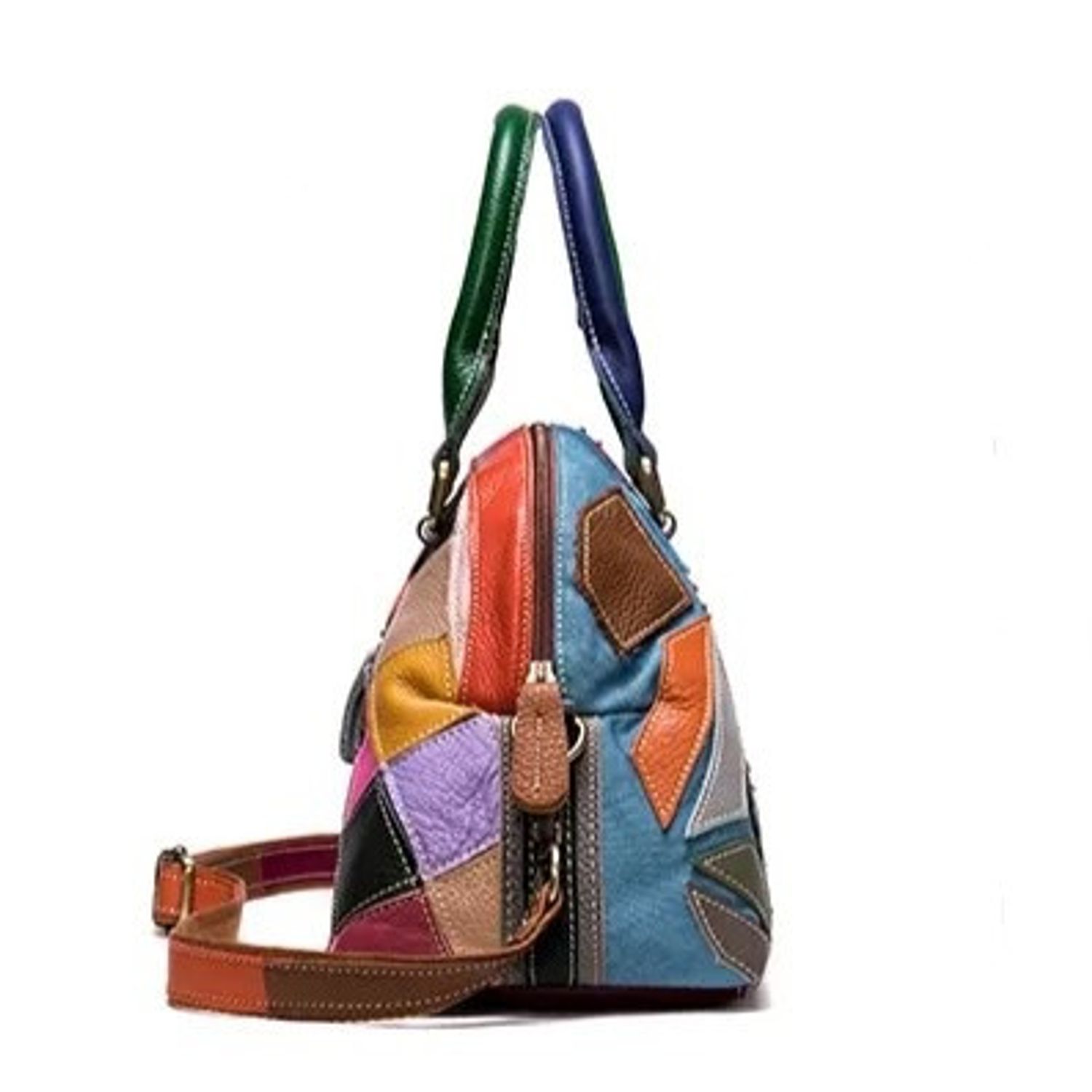 Geanta dama, Lina GT2066, piele naturala, Multicolor fotografia produsului View 6 L