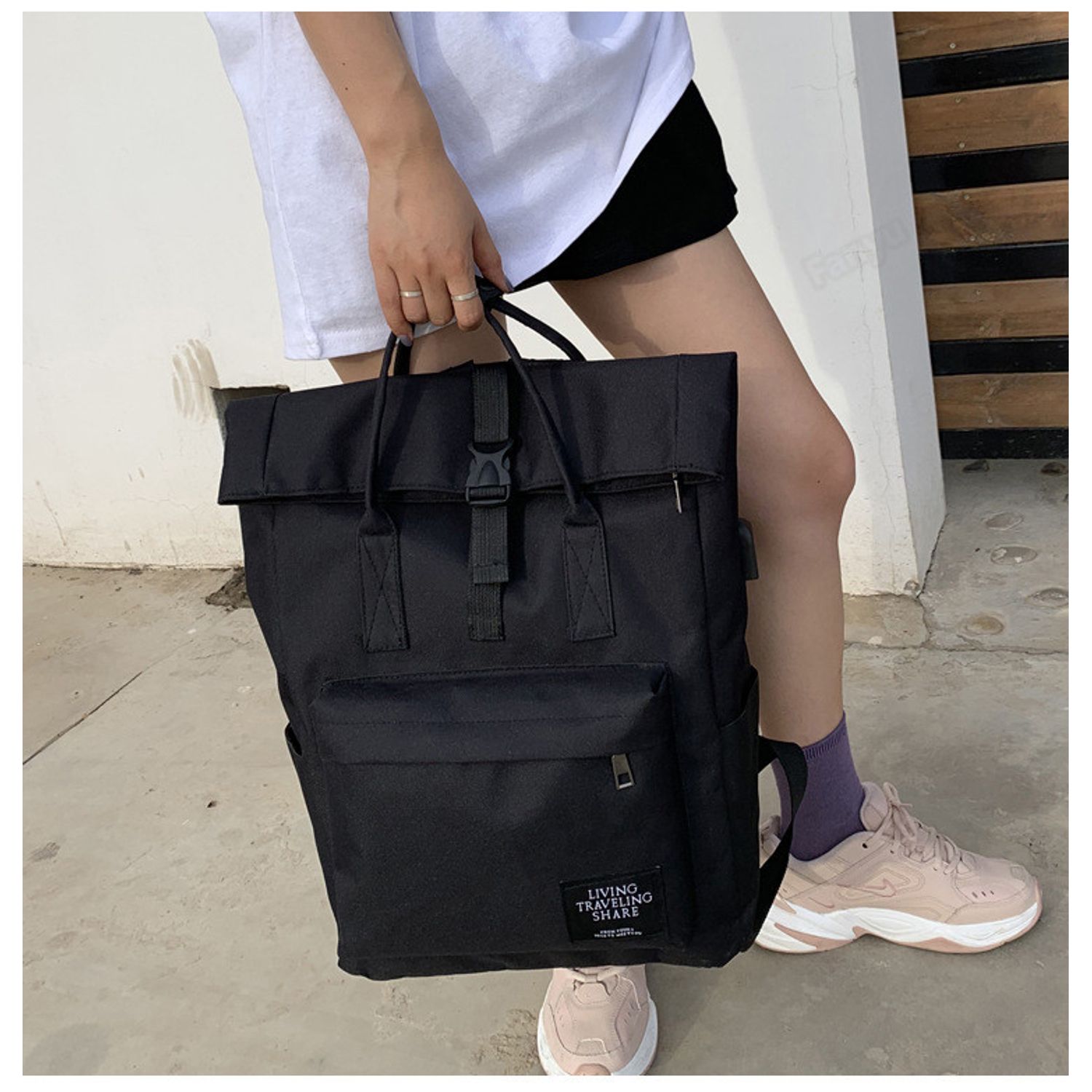 Rucsac dama Asli, GT2022, Negru fotografia produsului View 4 L