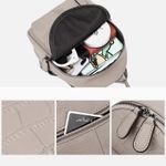 Rucsac dama, Azra GT2026, piele naturala, Gri fotografia produsului View 3 S
