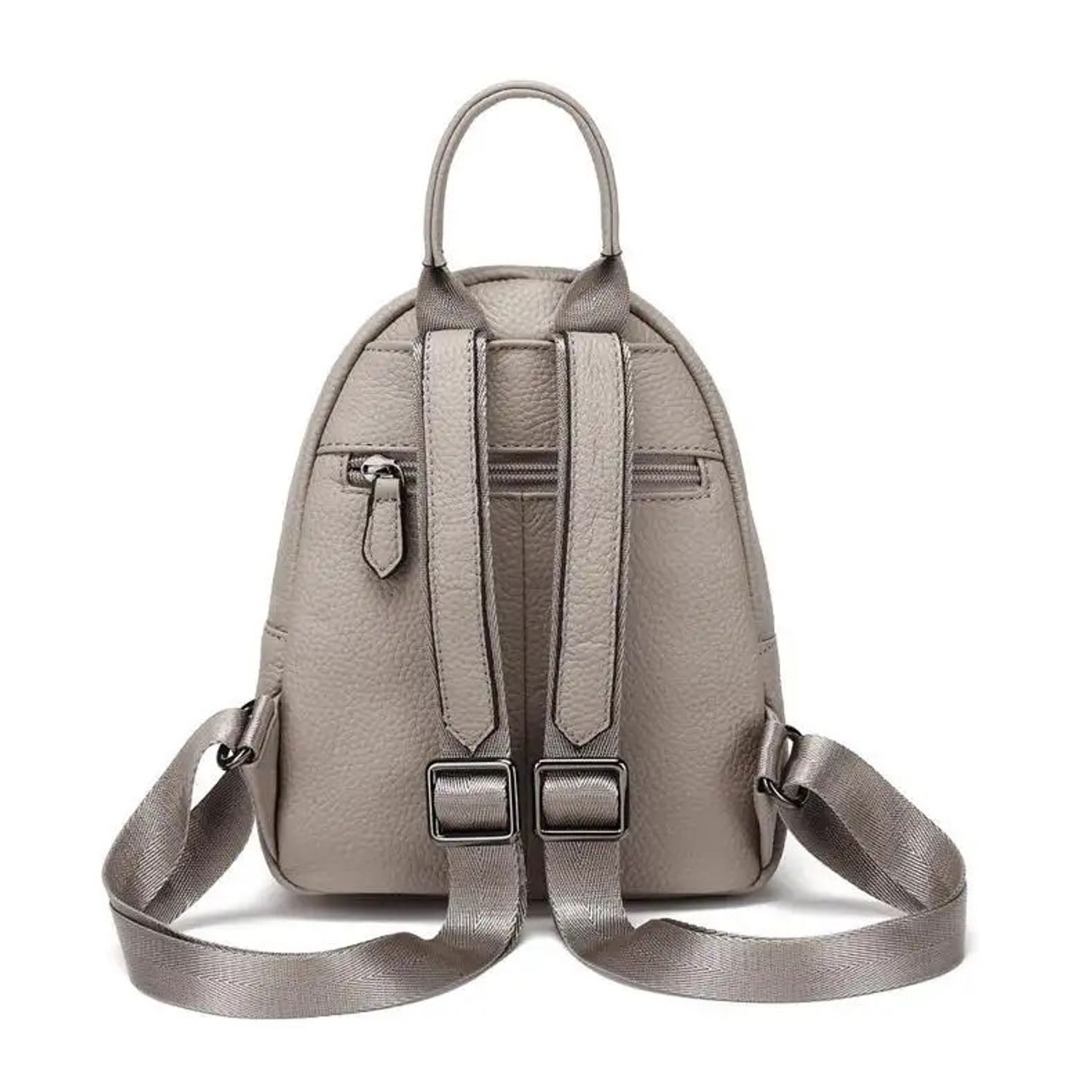 Rucsac dama, Azra GT2026, piele naturala, Gri fotografia produsului View 6 L