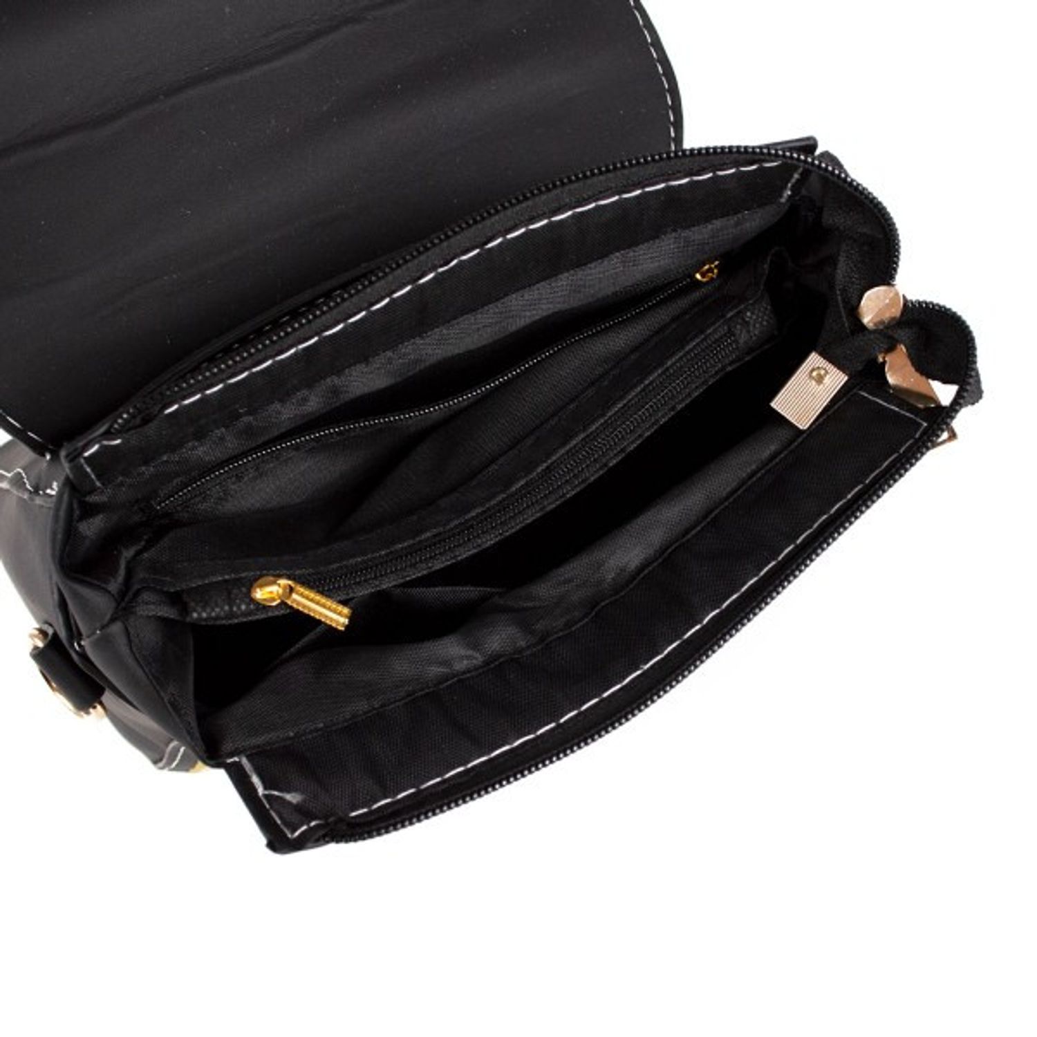 Geanta dama Asha GT2023, model negru/alb fotografia produsului View 4 L