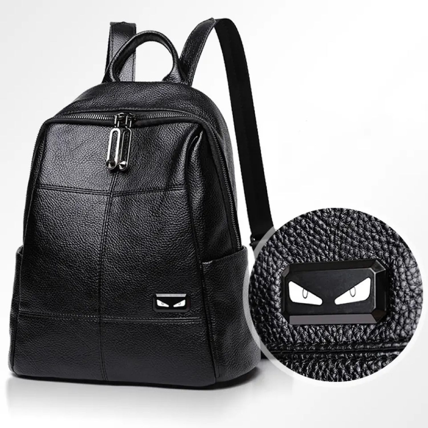 Rucsac dama, Beyza GT2028, piele naturala, Negru fotografia produsului View 6 L