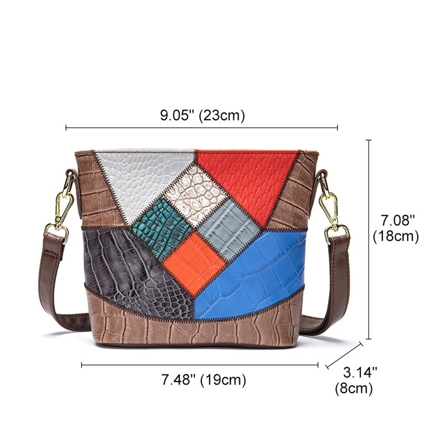 Geanta dama, Ceyda GT2029, piele naturala, Multicolor fotografia produsului View 8 L