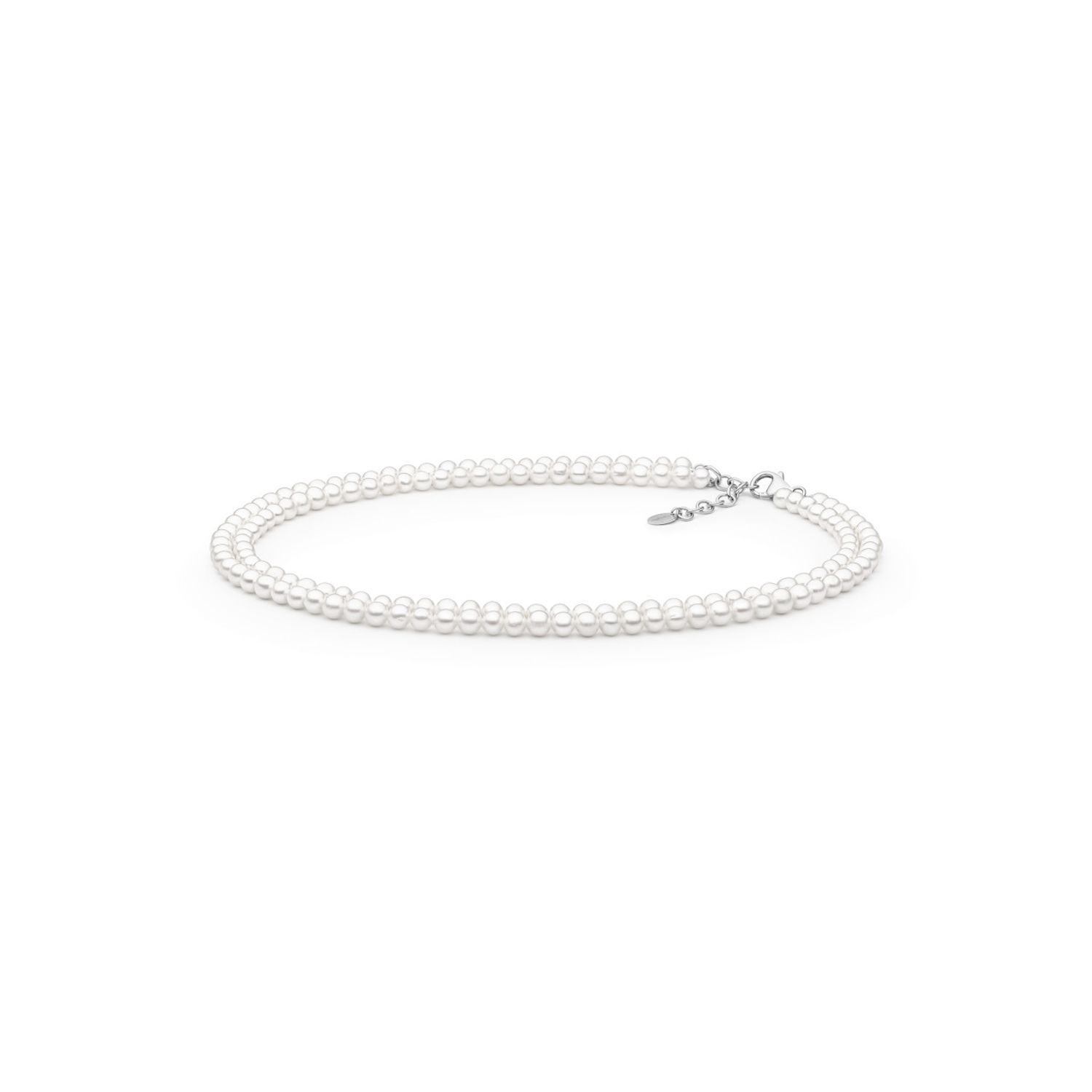 Colier dublu perle naturale albe JW389 fotografia produsului