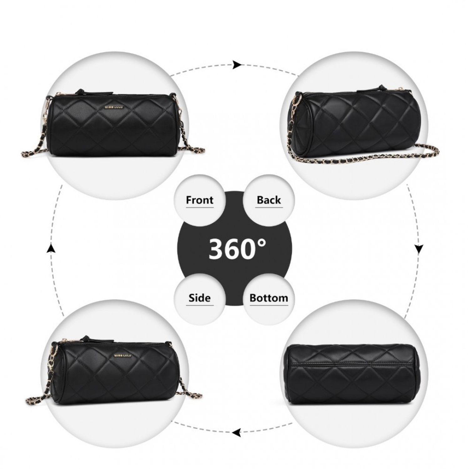 Geanta dama GT1951 Elize, Negru fotografia produsului View 5 L