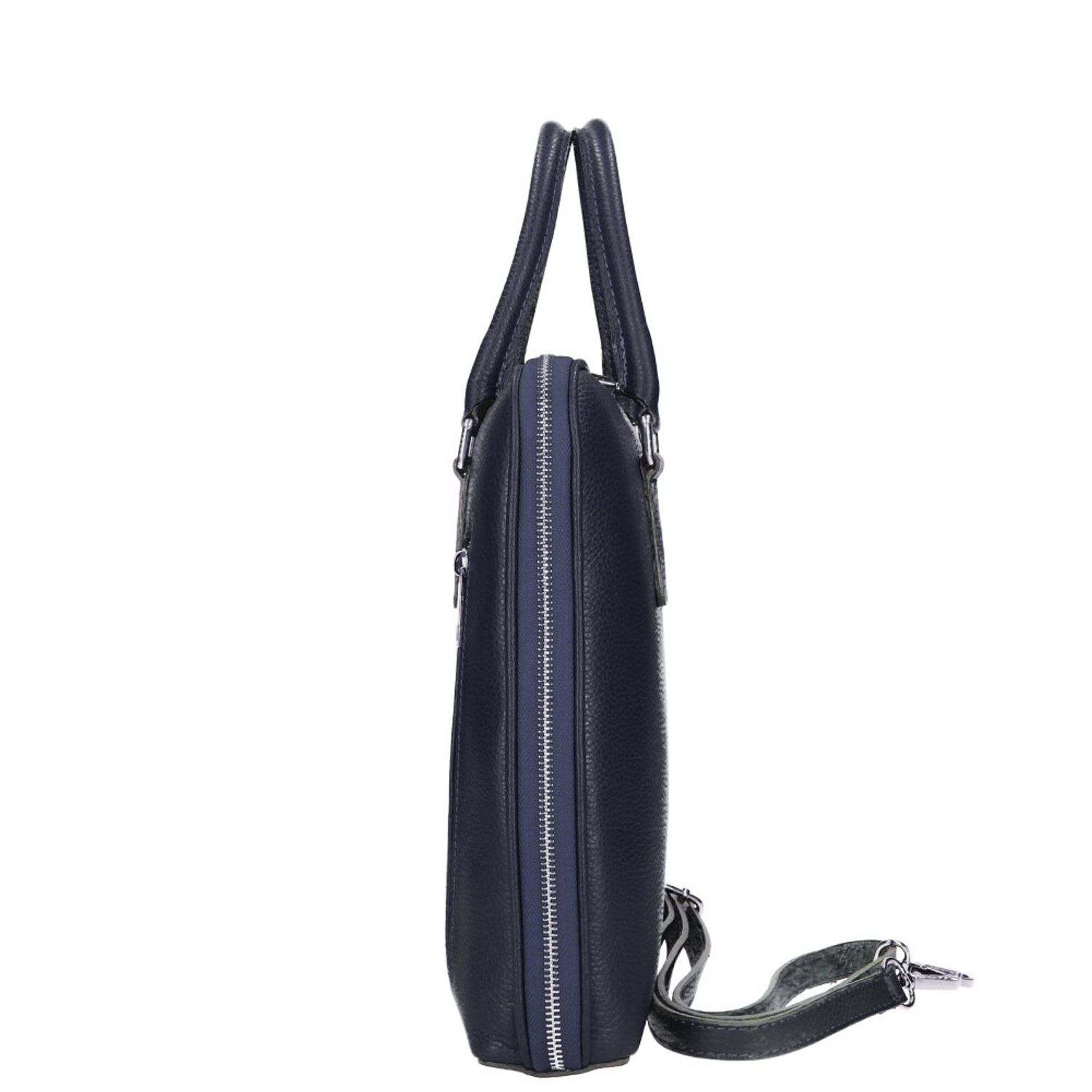 Geanta unisex, Robyn GT1870, piele naturala, Albastru fotografia produsului View 3 L
