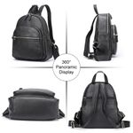 Rucsac pentru dama, Abana GT2005, piele naturala, Negru fotografia produsului View 3 S