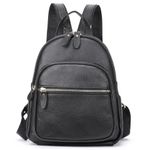 Rucsac pentru dama, Abana GT2005, piele naturala, Negru fotografia produsului