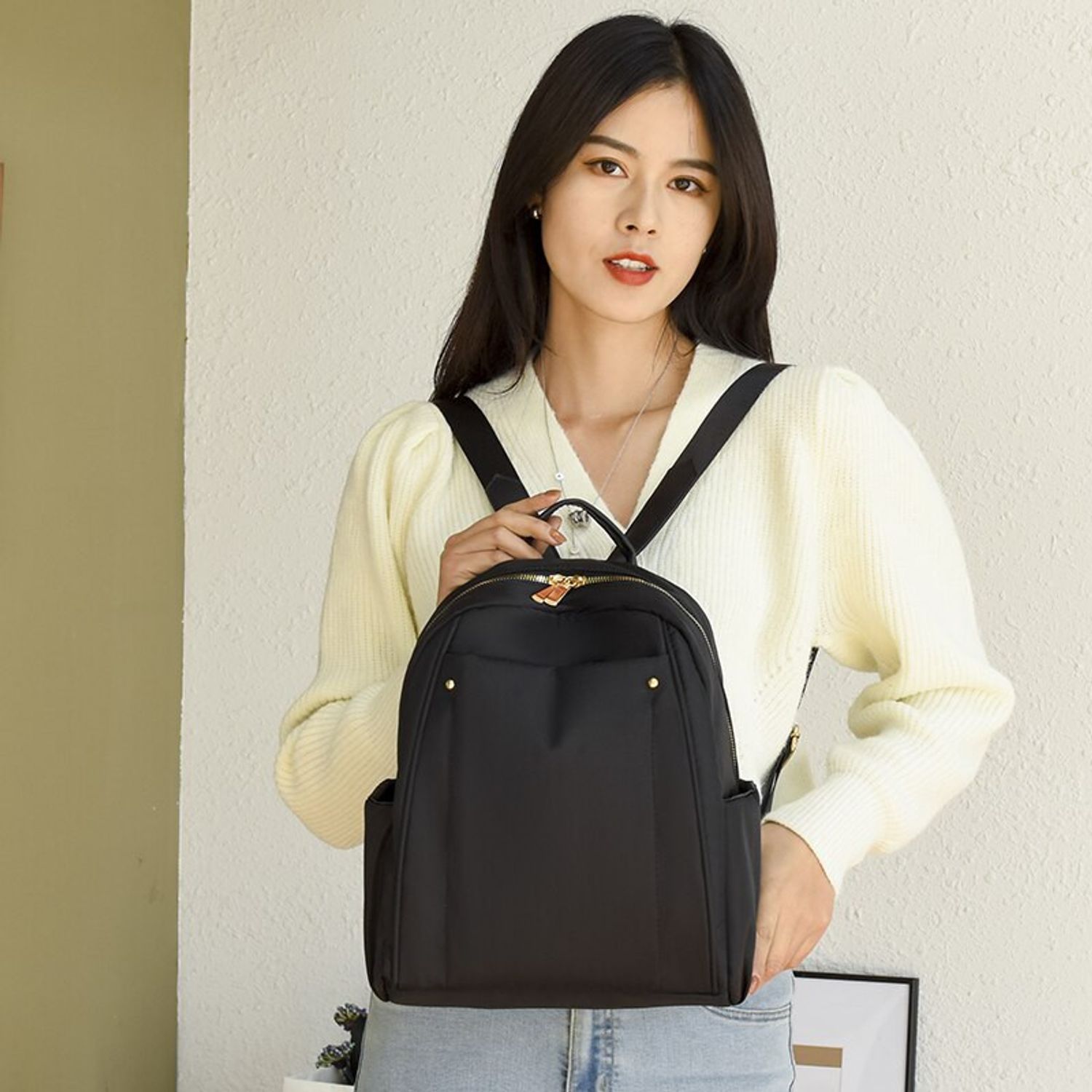 Rucsac dama Zamora, GT1913, model negru fotografia produsului View 7 L