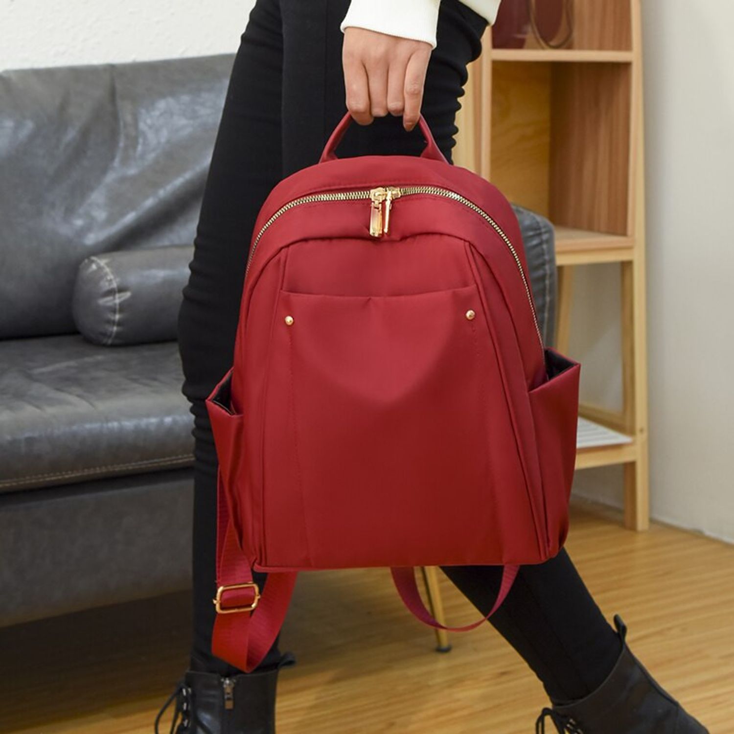 Rucsac dama Zamora, GT1911, model rosu fotografia produsului View 4 L
