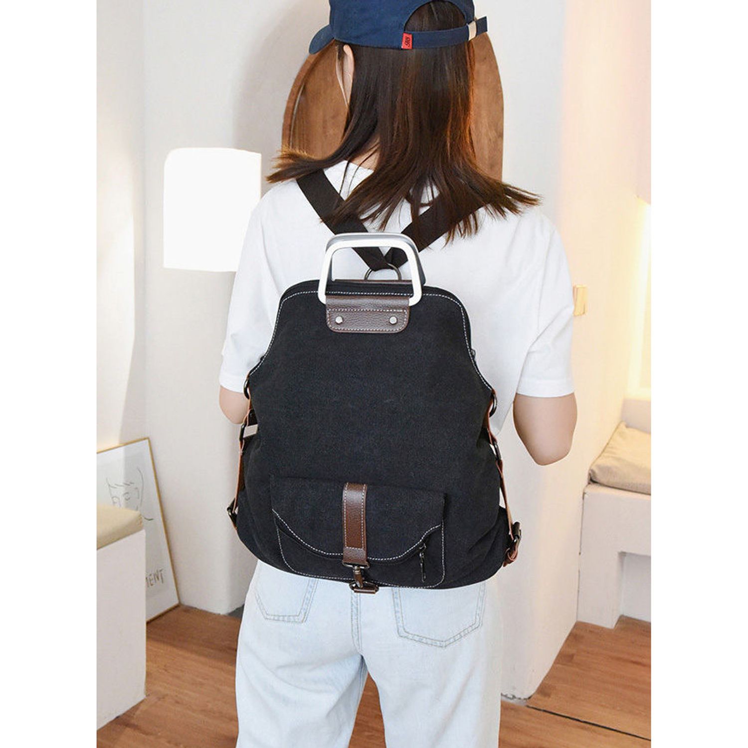 Rucsac dama Roana, GT1934, model negru fotografia produsului View 3 L