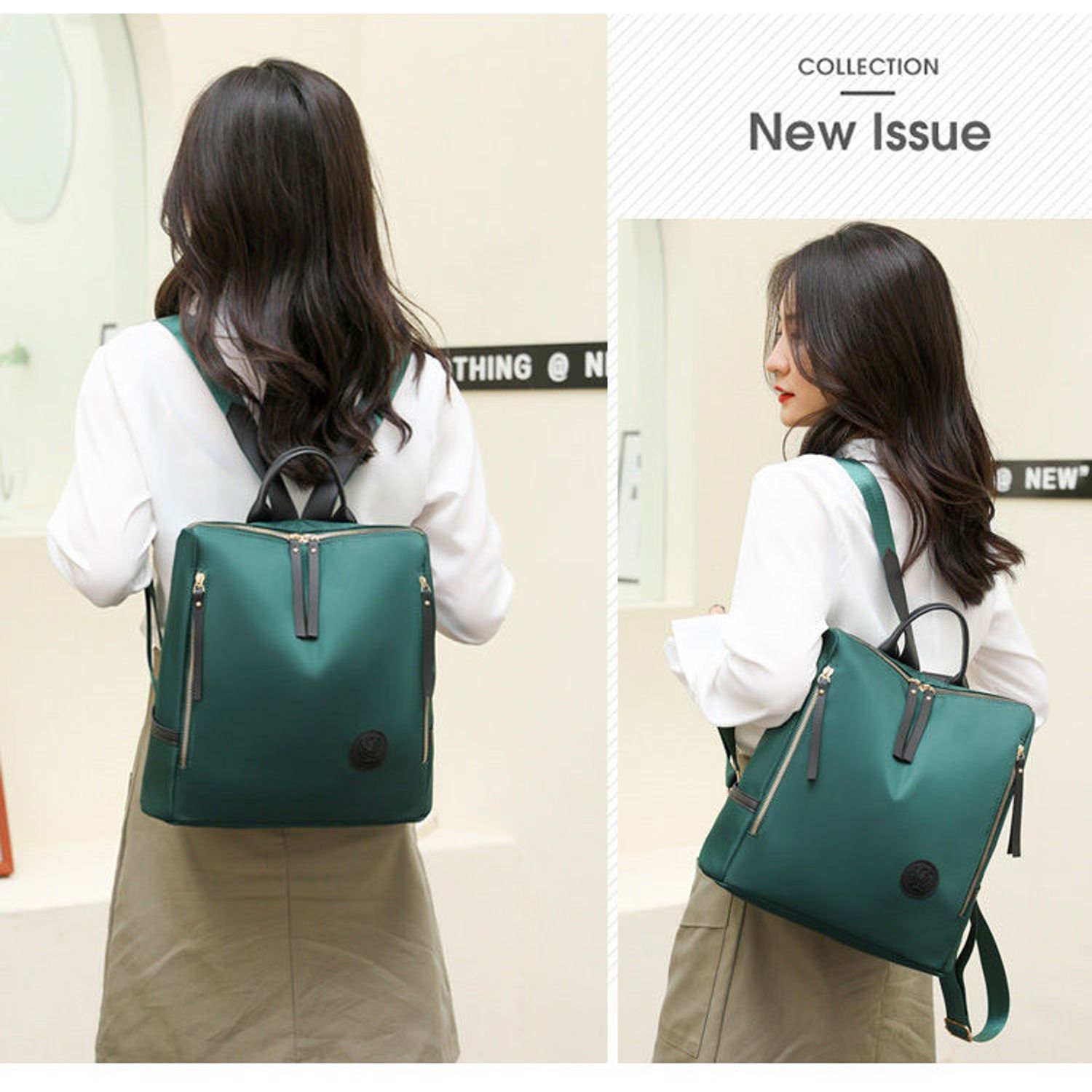 Rucsac dama Cataleya, GT1923, model verde fotografia produsului View 4 L